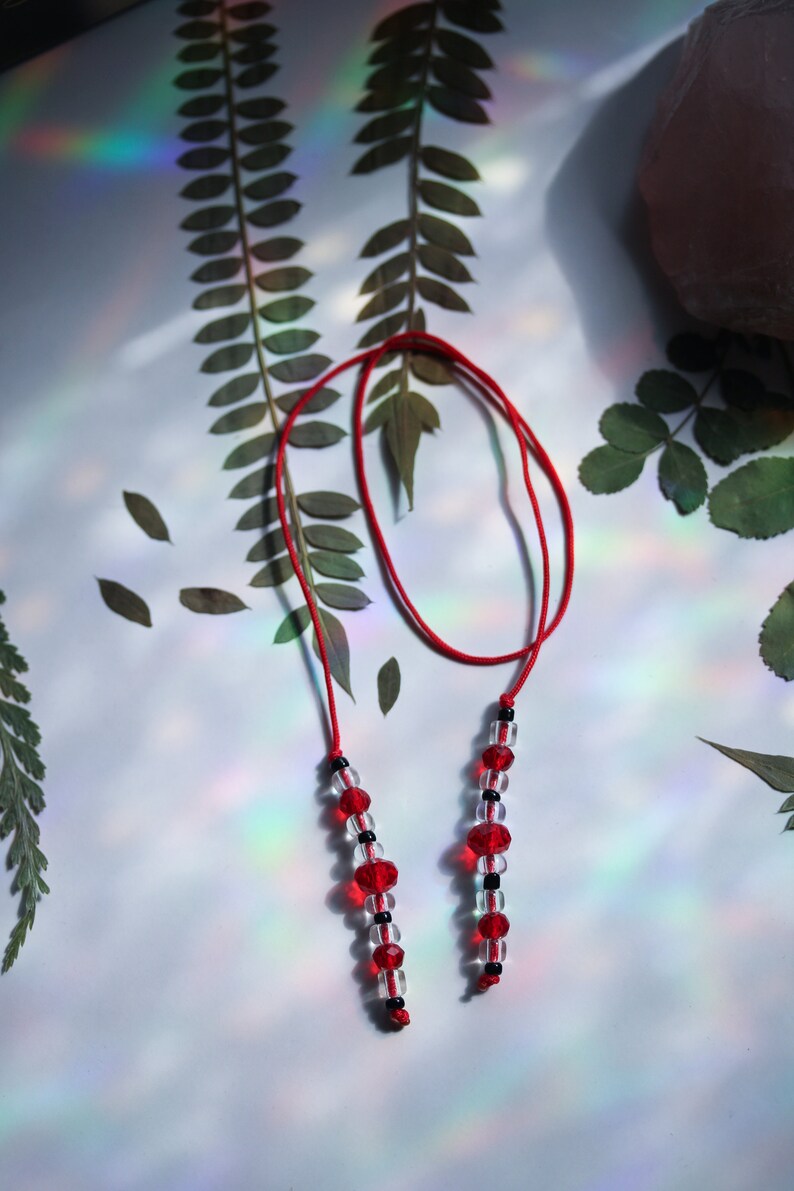 Red Crystal Beaded Bookmark, Book Accessories for Diaries, Journals and ...