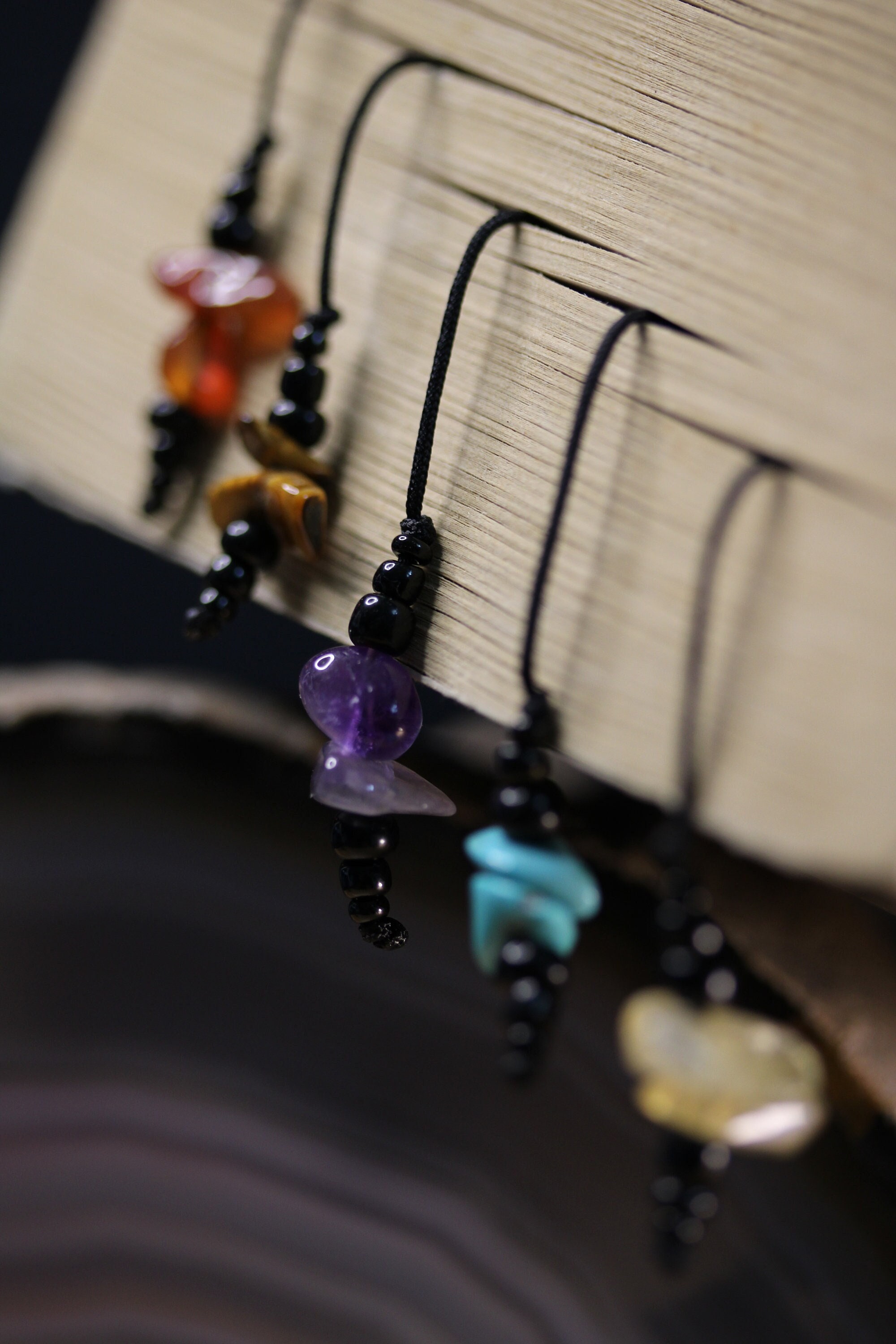 Beaded Bookmark String Bookmark Book Thong Natural Etsy