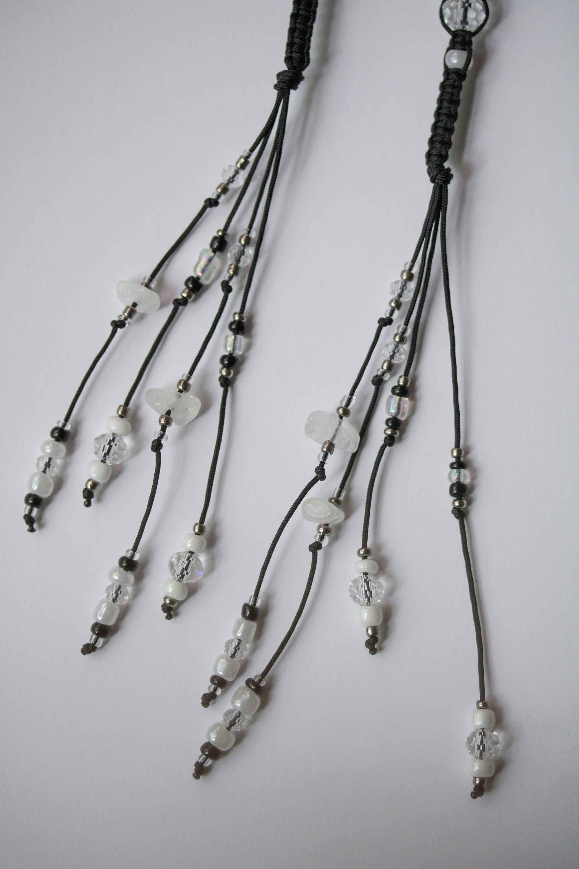 Crystal fan chain pull, Decorative ceiling fan pulls, Black home decor accents