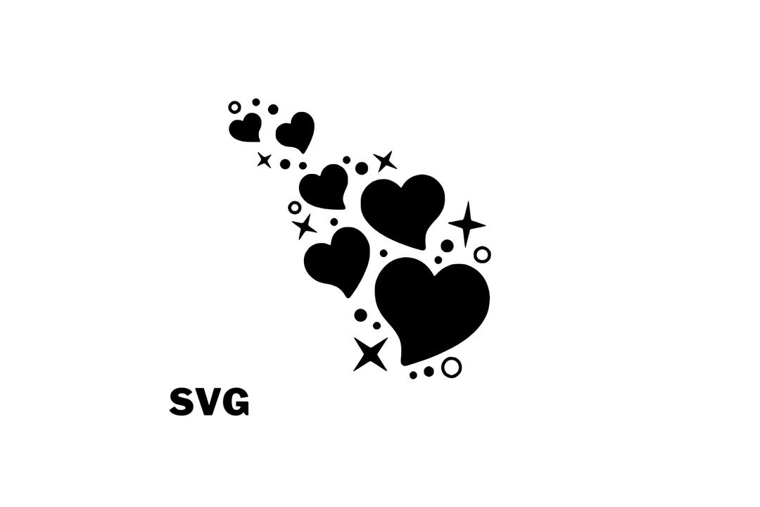 Hearts SVG and PNG Files for Cricut, Silhouette Machine, Laser Cutters ...
