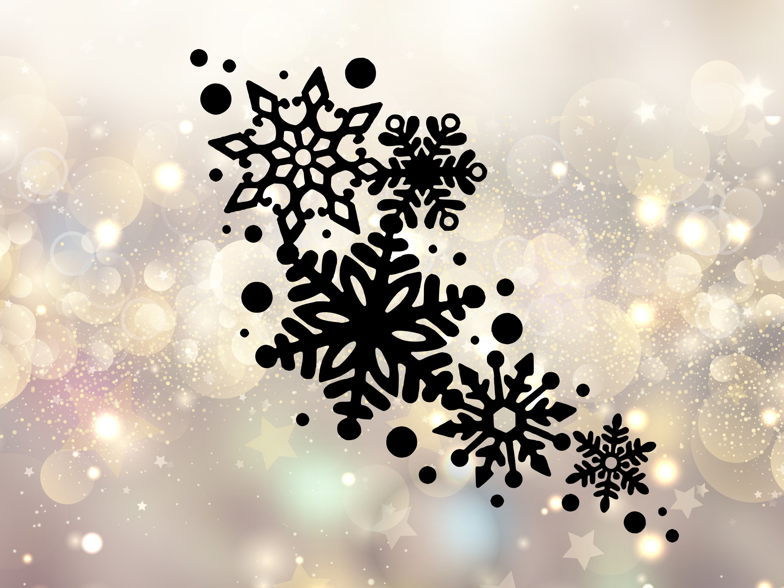 Snowflake Cluster SVG: Christmas Cricut Files (digital Download) - Etsy
