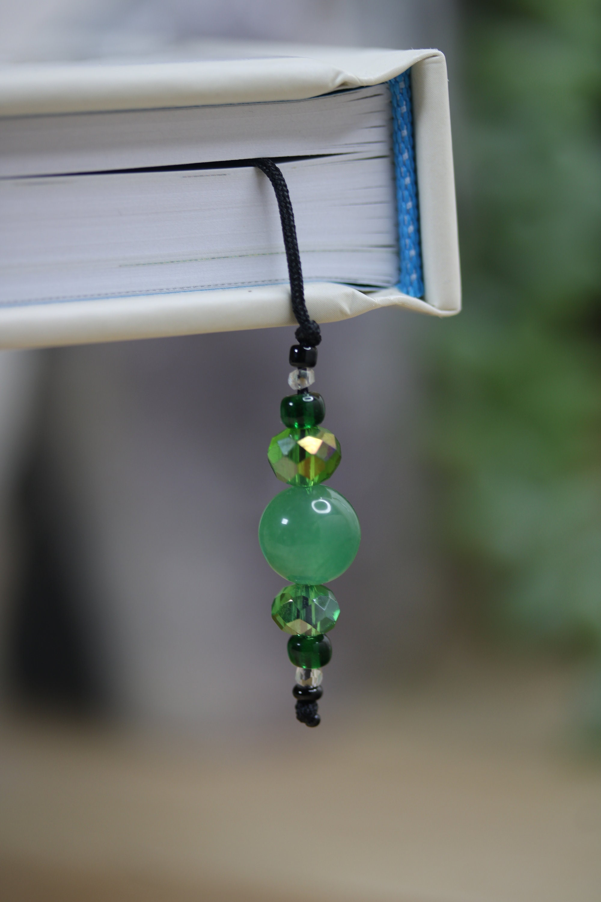Stone and Crystal Beaded Bookmarks String Book Thong Page - Etsy