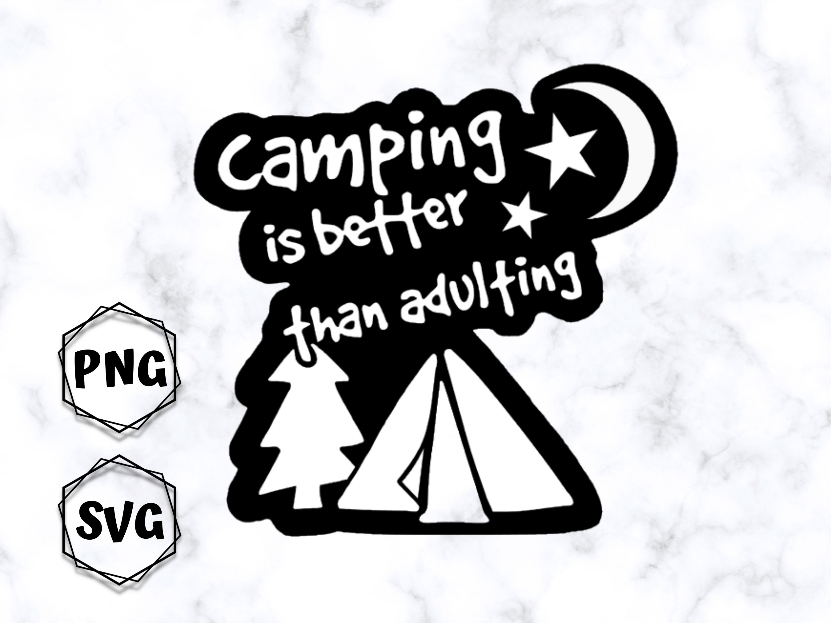 Camping SVG and PNG Files for Cricut Silhouette Machine - Etsy