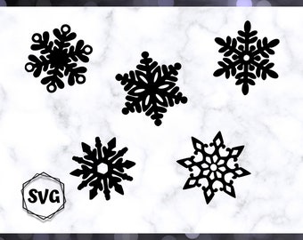Snowflake SVG files for cricut, silhouette machine, and laser cutters, digital download art