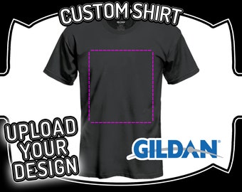 Gildan - voller Größe Custom - schwarzes Shirt