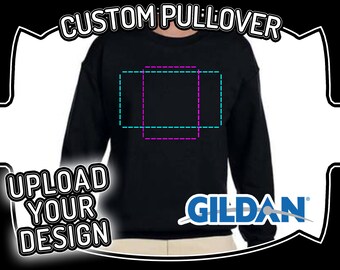 Gildan - halbe Größe Custom - schwarz Pullover