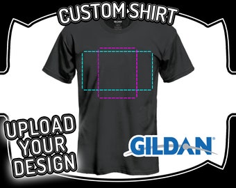 Gildan - halbe Größe Custom - schwarzes Shirt