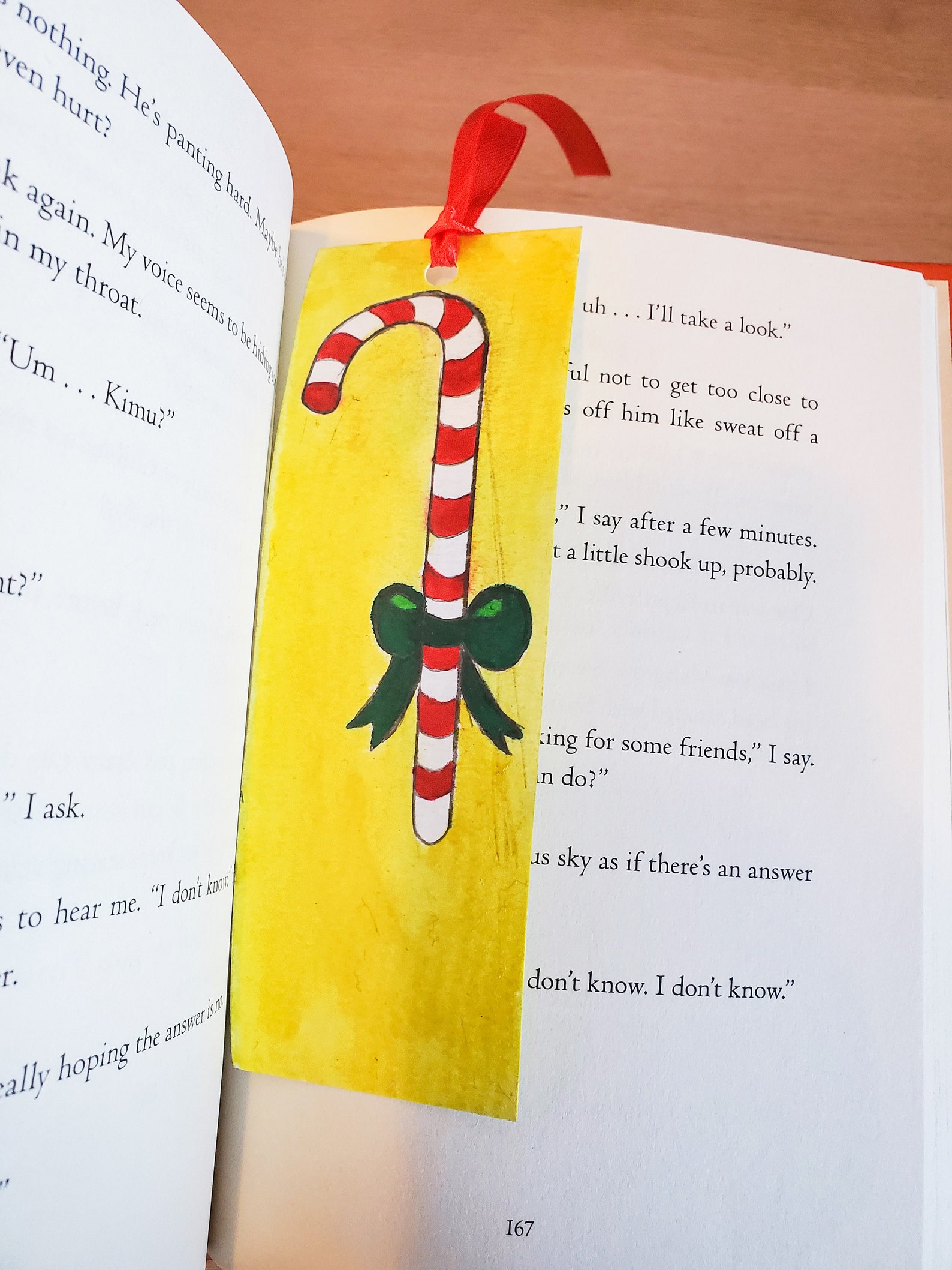 Candy Cane Bookmark Christmas Bookmark Handmade Bookmark - Etsy India