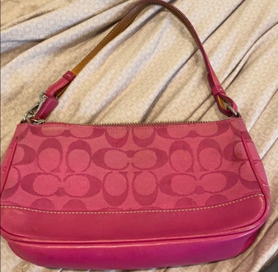 HOT PINK COACH baguette