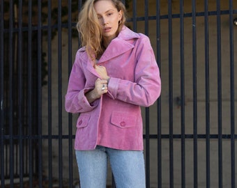 Vintage Terry Lewis pink suede jacket