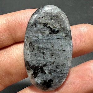 AAA Quality Genuine Larvikite Gemstone, Larvikite Oval Cabochon, Loose Big Size Cabochon, Gray Fire Moonstone Birthday Gift, Gift For Her
