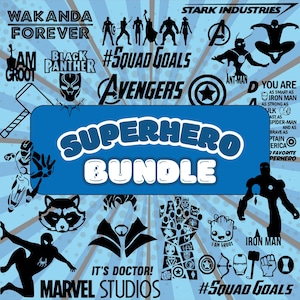 Superhero Marvel SVG Bundle, Cricut Silhouette (Digital Download) image 1