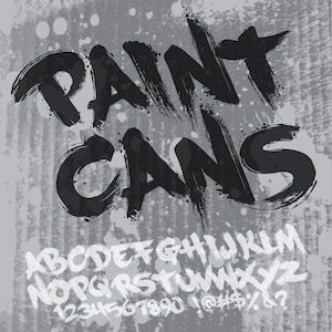 Paint Cans Graffiti Font