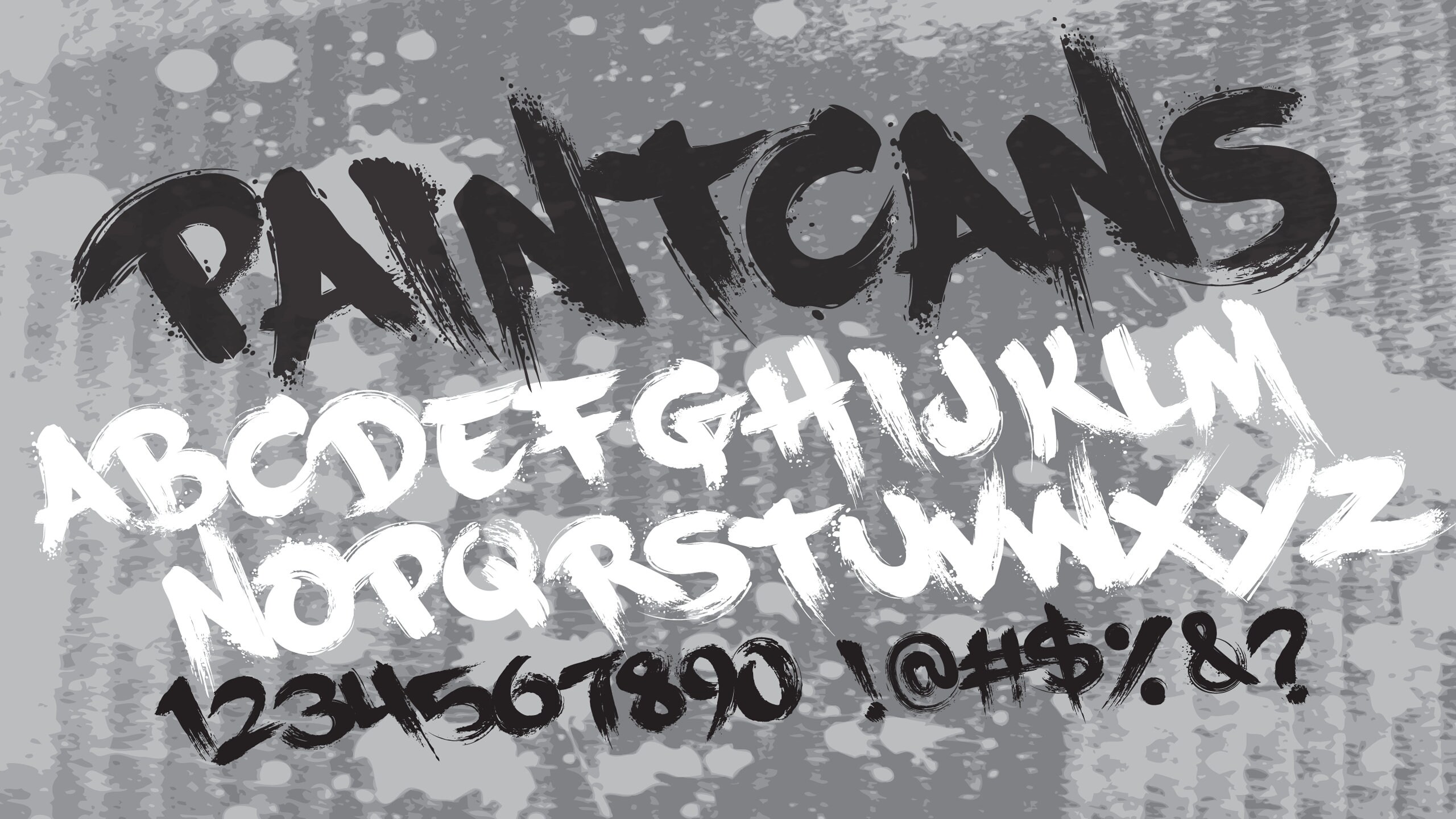 Paint Cans Graffiti Font Etsy