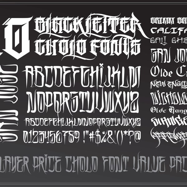 Speler prijs Cholo Font Value Pack