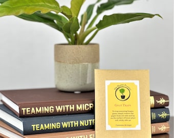 Fungus Gnat Traps 20-pack | Pesticide-Free Traps | Houseplant Pest Control | Yellow Sticky Traps | Houseplant Gnat Traps