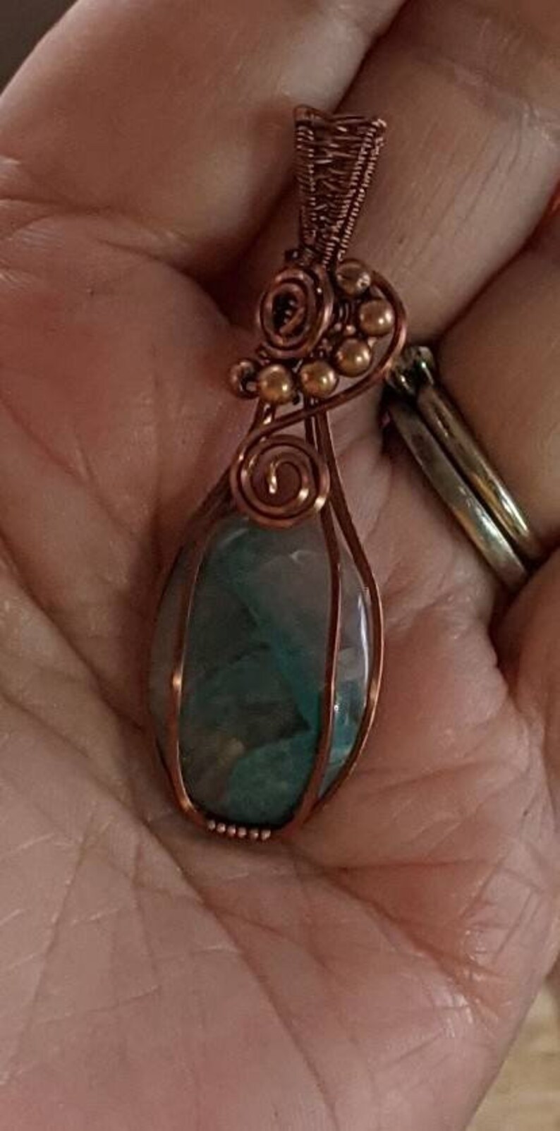 Swirly Beaded Pendant