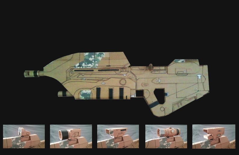 Cardboard Halo 5 Assault Rifle Model - Etsy