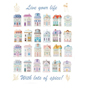 Lenox Victorian Spice Village inspired 250 piece puzzle Lenox spice container set