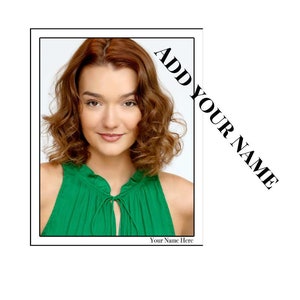 Customizable Digital Headshot PHOTOSHOP Template Acting Name Headshot Border with Name for Photographers Actor Headshot Template headshot