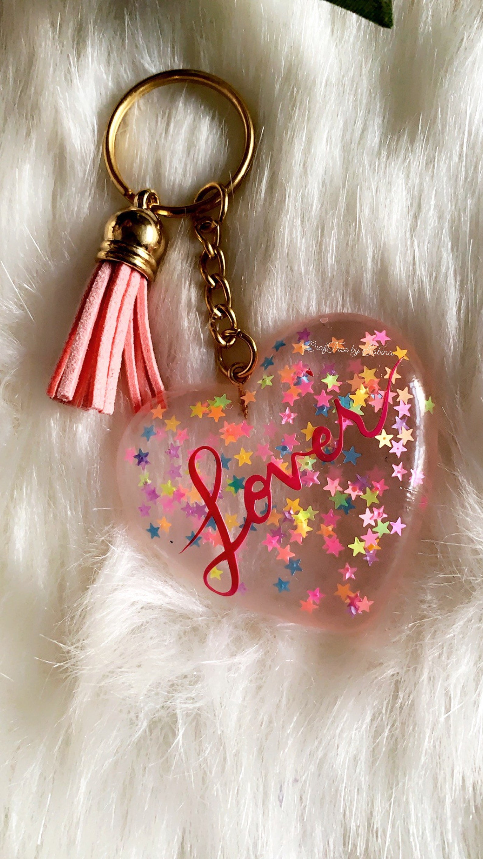 Taylor Swift Inspired Lover Keychain Heart Shaped Stars Etsy