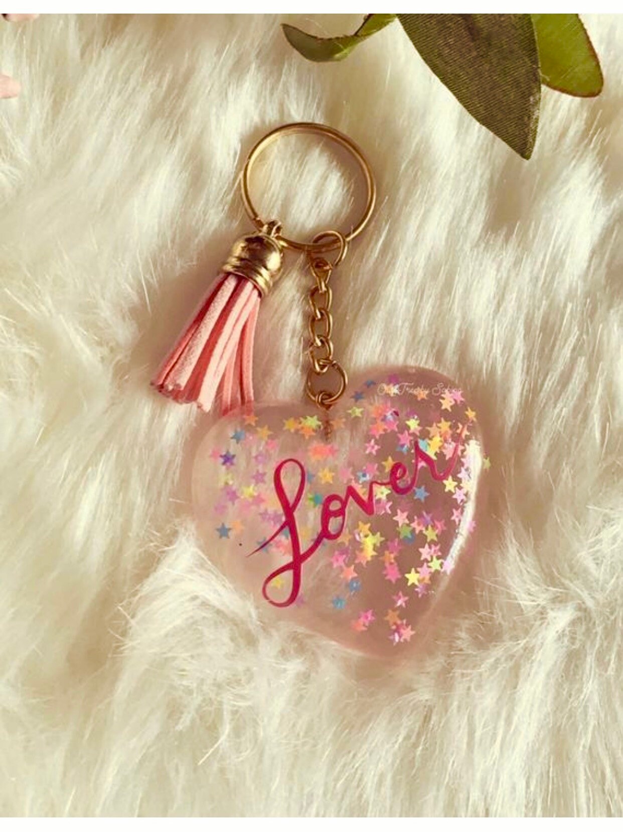 Taylor Swift Inspired Lover Keychain Heart Shaped Stars Etsy