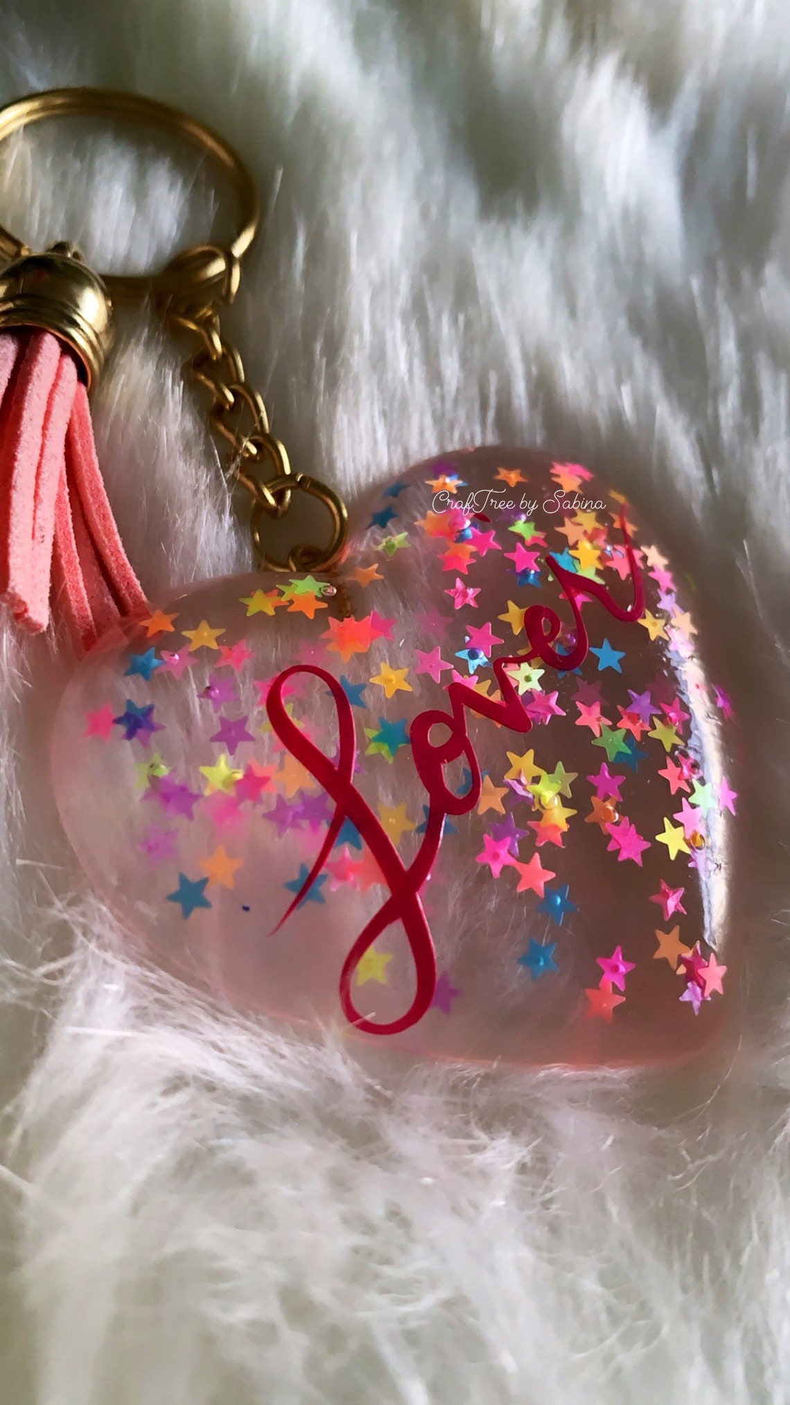 Taylor Swift Inspired Lover Keychain Heart Shaped Stars Etsy