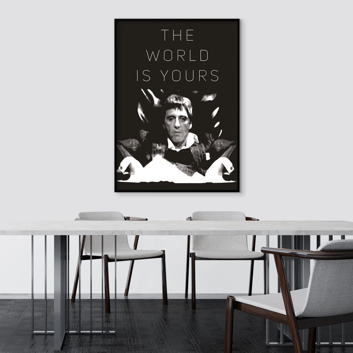 Scarface Tony Montana The World Is Yours Wall Art Iconic Etsy
