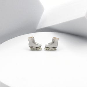Orecchini a pattino da ghiaccio, orecchini a perno per sport invernali, idea regalo per la calza di Natale, grazioso accessorio moda da donna, gioielli per ragazze a tema calzature sportive