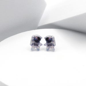 Astronaut Earrings, Spaceman Studs, Tiny Sci-Fi Moonwalker Gift, Astronomy Women’s Fashion Accessory, Outer Space Cosmonaut Girls&#39; Jewelry