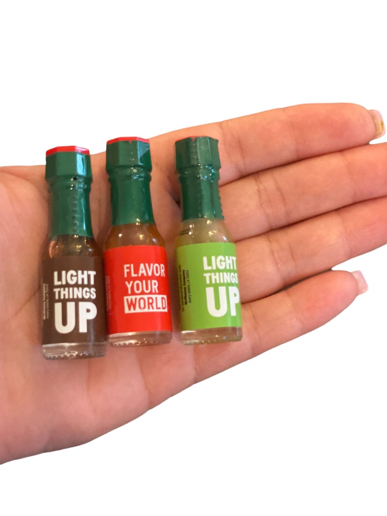 10 Mini Tabasco Sauce Bottles With Travel Tin Mini Hot Sauce Etsy