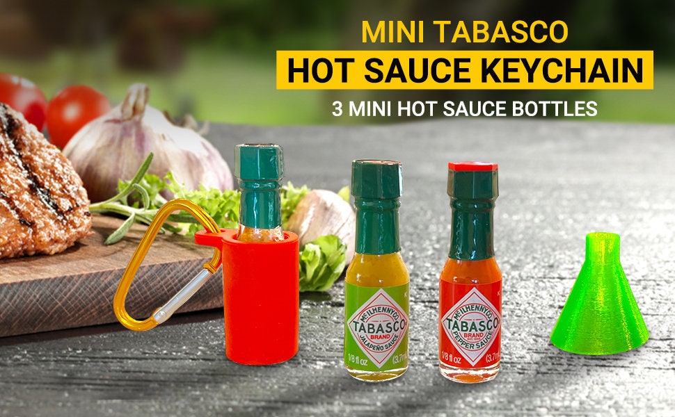 Coffret cadeau Mini Tabasco pour amateur de sauce piquante Comprend 3 mini  bouteilles de sauce piquante 0,35 oz avec porte-clés de voyage pour sauce  piquante et entonnoir rechargeable -  Canada