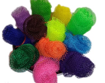 African Exfoliating Bath Sponge - Nylon Net Sponge - African Sponge - Sapo Sponge -  Ghana Sponge - African Net Sponge - Long Length