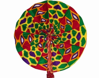 African  Print Fan - Ankara Fan - African Folding Fan - Wax Print Fan -  Foldable Fan - Ankara Hand Fan