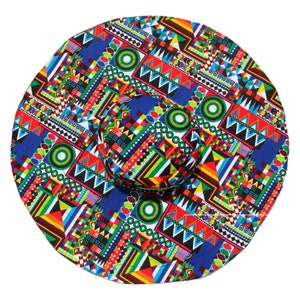 Ankara Wide Brim Hat - Oversized Ankara Hat - African Print Beach Hat - Ankara Summer Sun Hat - African Print Floppy Hat