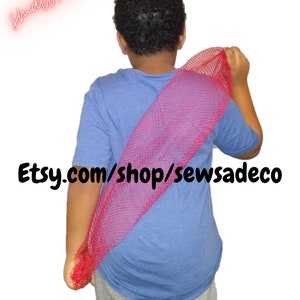 Esponja de baño exfoliante africana PEQUEÑA Esponja de red de nylon Esponja Sapo Esponja de red africana Longitud corta Mini esponja ESPONJA PARA NIÑOS imagen 4