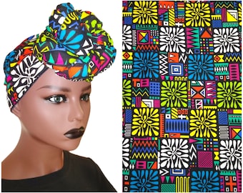 Ankara Headwrap - African Print Head Wrap - Ankara Head Scarf - African Headwrap - Ankara Turban - African Turban Scarf - Headwraps