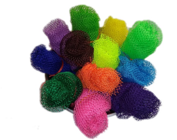 African Exfoliating Bath Sponge Nylon Net Sponge African Sponge Sapo Sponge  Ghana Sponge African Net Sponge Long Length 