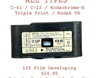 126 Film Developing - All types