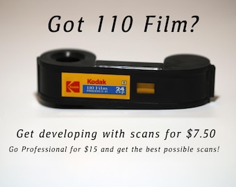 110 & 126 Film Developing + CD or Photos by email