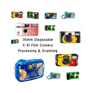 Film Developing + Scanning for Disposable Cameras + Digital upload and Negs returned.
