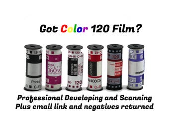 Professional Color 120 / 620 Film Developing & Scanning plus email link
