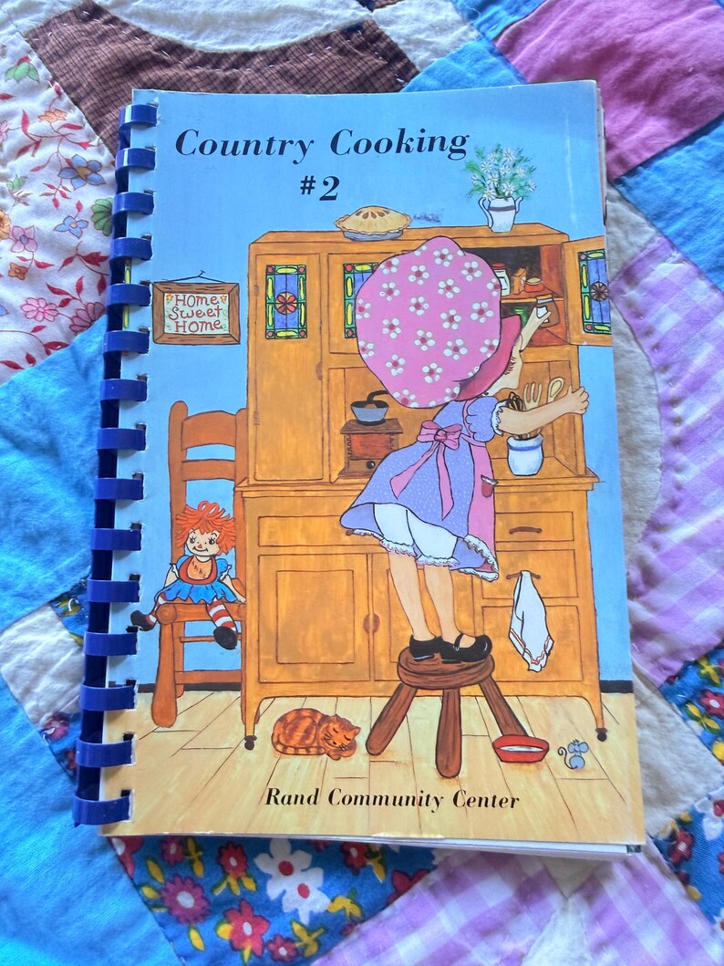 Country Cookbook Graphics Country Cooking 2 -rand Community Center - Vintage Cookbook - Etsy