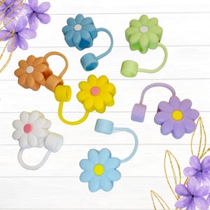 Flower Straw Toppers - Cute Drink Accessories for Partis, Gifts & Everyday Fun!