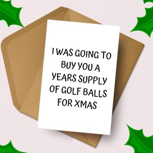 Tarjeta de Golf de Navidad, Tarjeta de Golf de Navidad, Tarjeta de Navidad de Golf Insultante, Tarjeta de Navidad de Golf, Tarjeta de Golf, Tarjeta de Golf insultante, Tarjeta de insulto