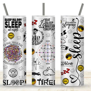 Sleep Tech Tumbler Wrap, Heart Sleep Tumbler Sublimation Design, 20oz Skinny Tumbler PNG File, Sleep Tech Tumbler PNG, Sleep Lab PNG
