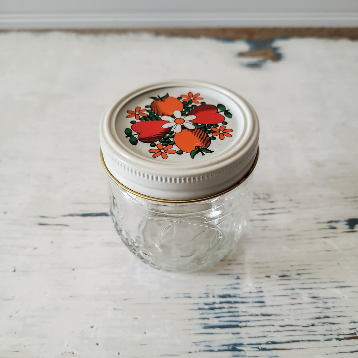 Vintage 1960s Kerr Fruit Jelly Jar with Lid Canning Etsy