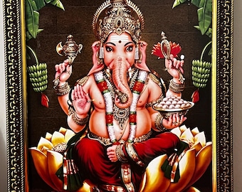 Ganesha,Vinayaka,Vinayagan Religious  Digital Photo Frame, Perfect Gift For Housewarming, Prayer Room Wall Decor For Puja