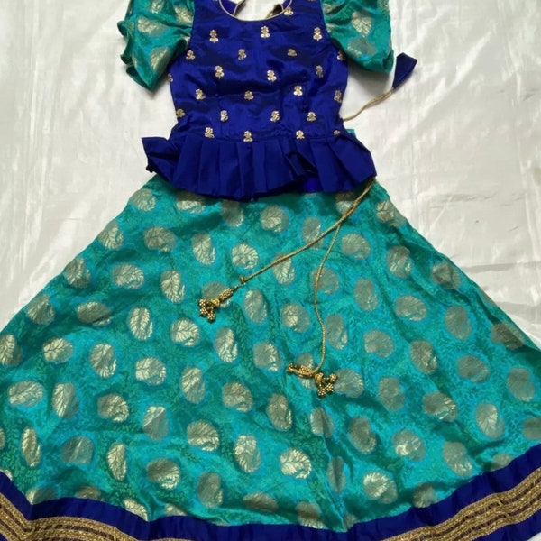 Zavis fashions Indian Traditional Bollywood designer boutique Custom dress Lahenga/ Girls/Kids/Chaniya Choli/crop Top