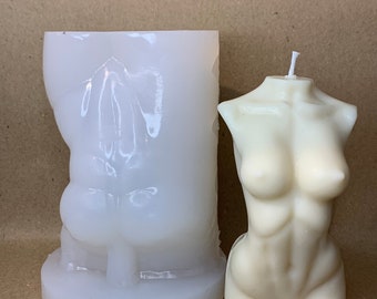 Large 3D Women's Body Candle & Soap Mold - Food-Grade Silicone - Multiple Sizes